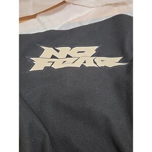 No Fear x H&M Varsity Bomber Jacket Size Small Black Ivory Cream Two Tone